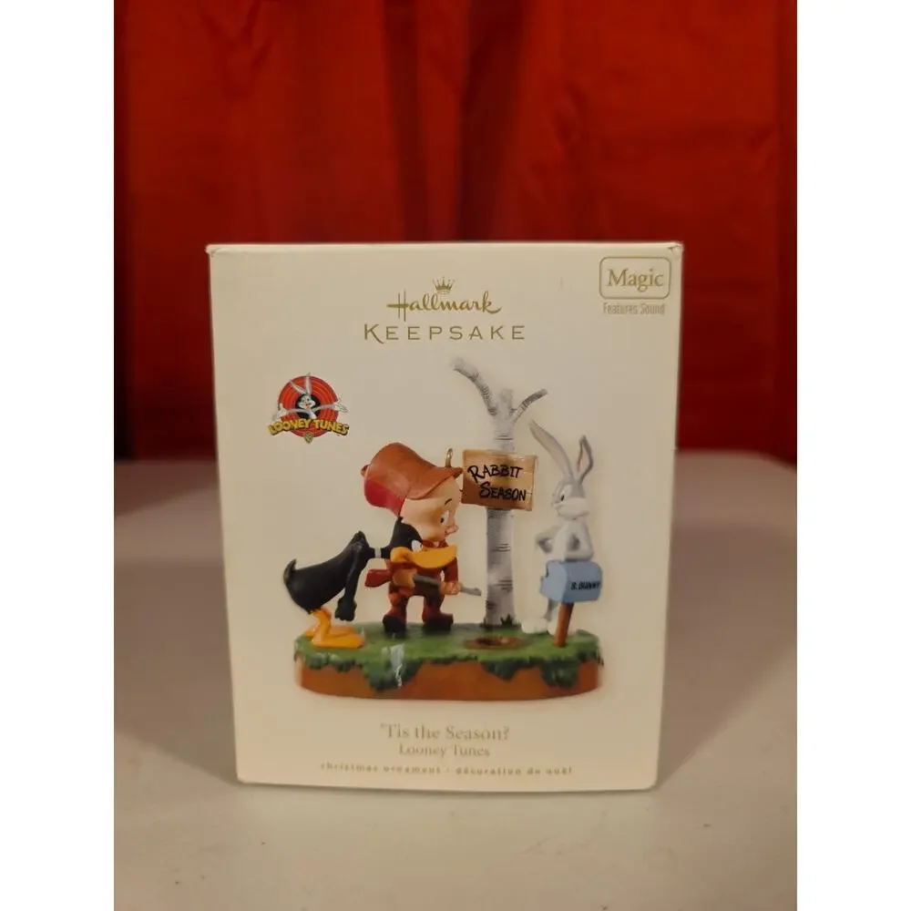 Hallmark Keepsake Looney Tunes Tis the Season Bugs Elmer Daffy Sound Ornament D